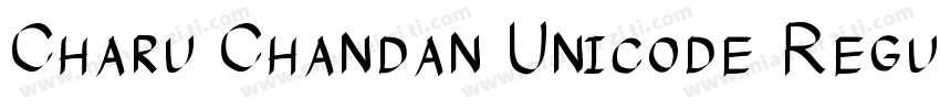 Charu Chandan Unicode Regular字体转换